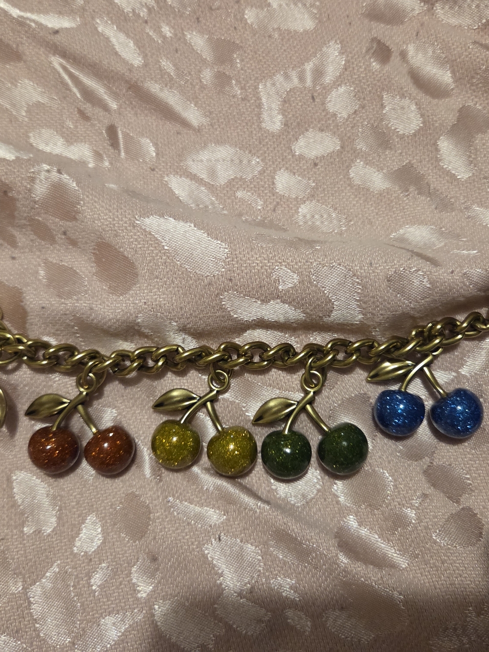 Coach Gold-Tone Multicolor Cherry Charm Bracelet by - Picture 3 of 3